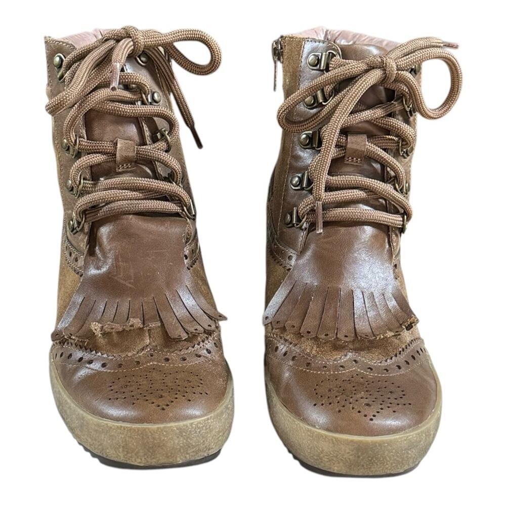 Sundance Mam’Zelle Rissa Fringe Leather And Suede Boho Western Boots - Picture 5 of 7